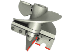 Бур лопастной Б1-011006 диаметром 250-800 мм. Буровое оборудование - бур лопастной Б1-011006