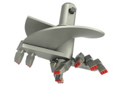 Бур лопастной Б2-010107 диаметром 250-500 мм. Буровое оборудование - Бур лопастной Б2-010107 диаметром 250-500 мм.