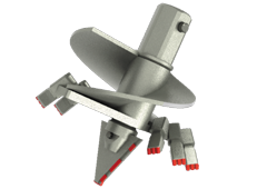 Бур лопастной Б2-010201 диаметром 200-850 мм. Буровое оборудование - бур лопастной Б2-010201 диаметром 200-850 мм.