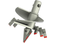 Бур лопастной Б2-010207 диаметром 200-500 мм. Буровое оборудование - бур лопастной Б2-010207